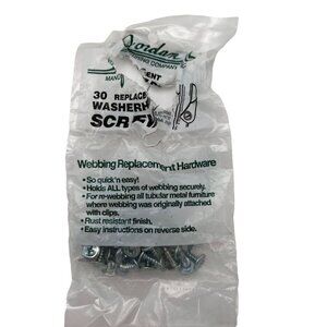 Jordan Manufacturing Webbing Replacement Hardware 30-Pack Screws & Washers For C